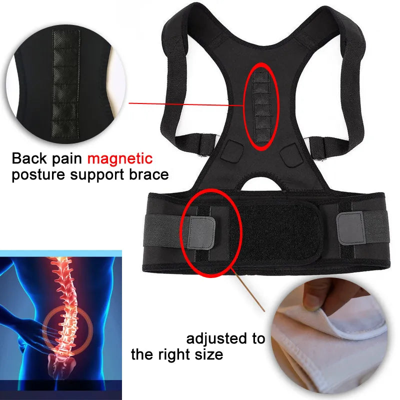 Alignco Pro Posture Corrector — Adjustable Magnetic Back Brace
